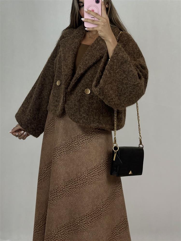 پالتو فوتر موهر قهوه ای